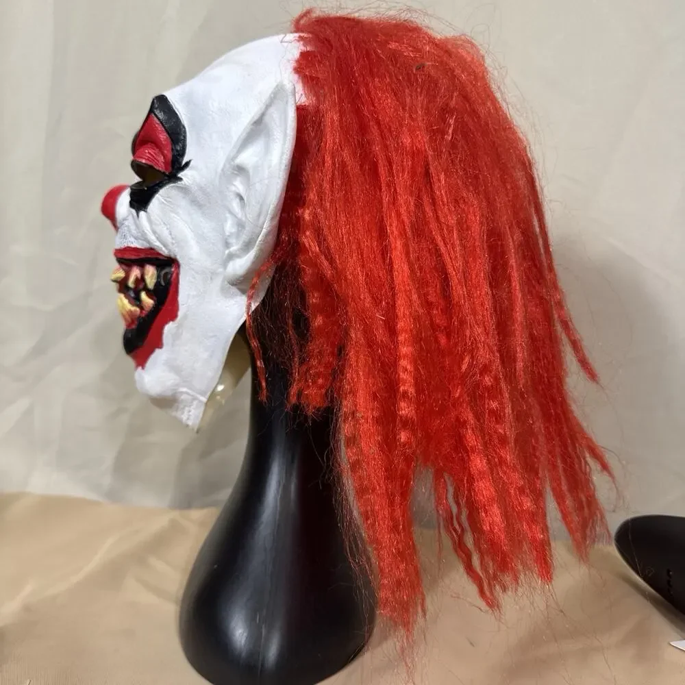 Scary Halloween Clown Adult Mask Red Hair Creepy 2007 Mario Chiodo Studios